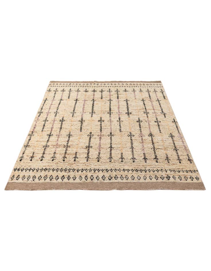 Detail image of 6' 2 x 9' 4  Hand Knotted Moroccan Wool Rug