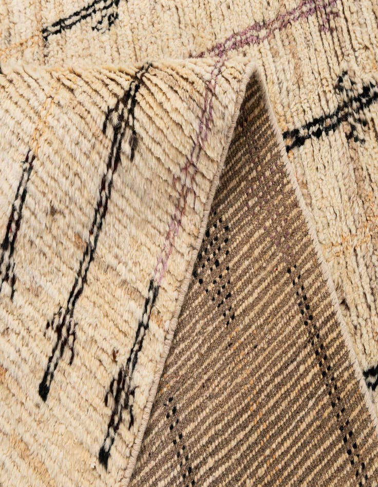 Detail image of 6' 2 x 9' 4  Hand Knotted Moroccan Wool Rug