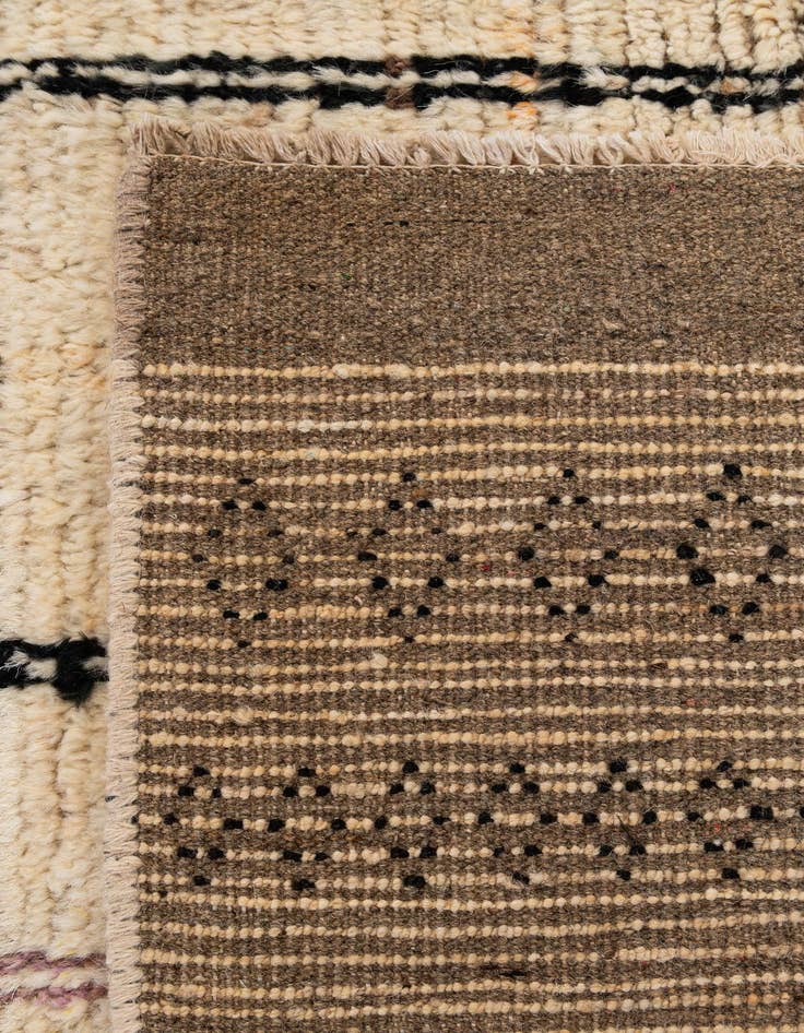 Detail image of 6' 2 x 9' 4  Hand Knotted Moroccan Wool Rug