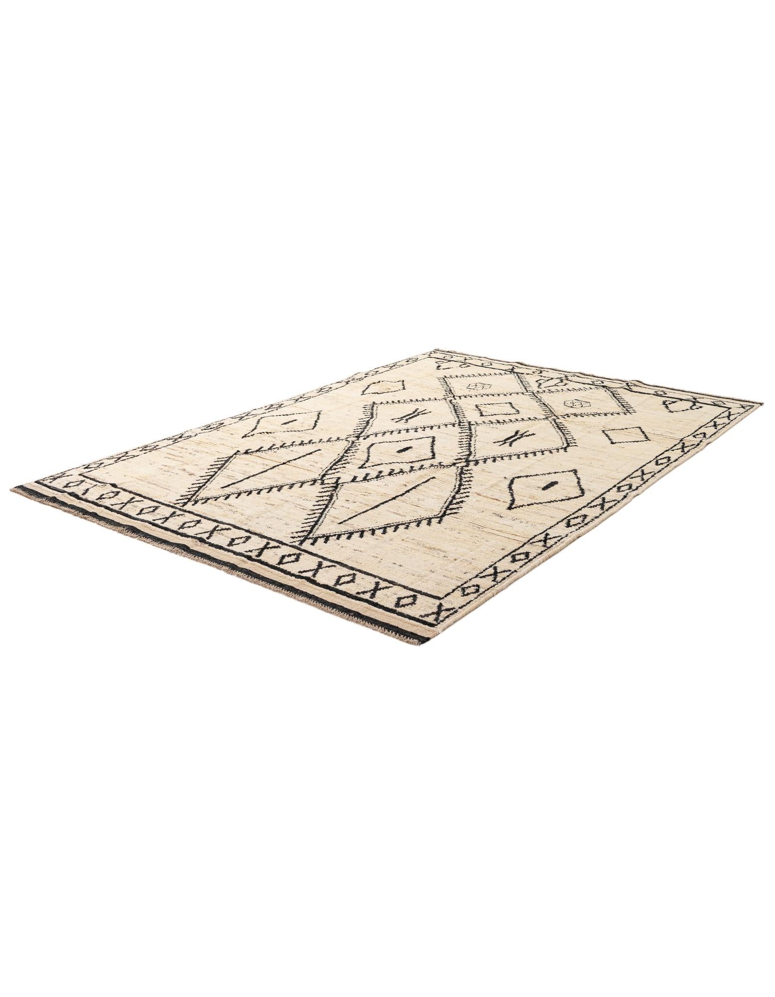 6' 1 x 8' 10 Hand Knotted Moroccan Wool Rug