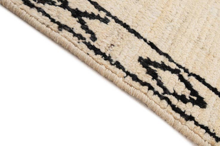 Detail image of 6' 1 x 8' 10 Hand Knotted Moroccan Wool Rug