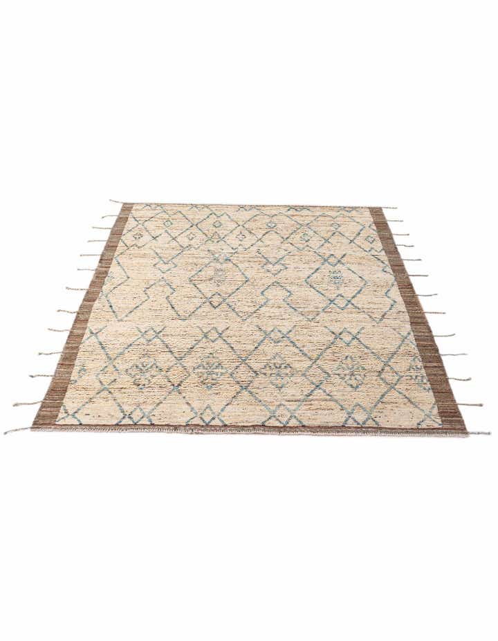 6' 4 x 8' 10 Hand Knotted Moroccan Wool Rug