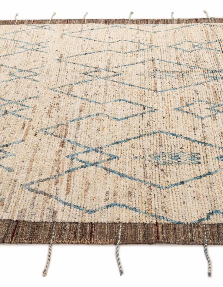 Detail image of 6' 4 x 8' 10  Hand Knotted Moroccan Wool Rug