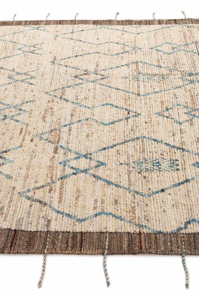 6' 4 x 8' 10 Hand Knotted Moroccan Wool Rug