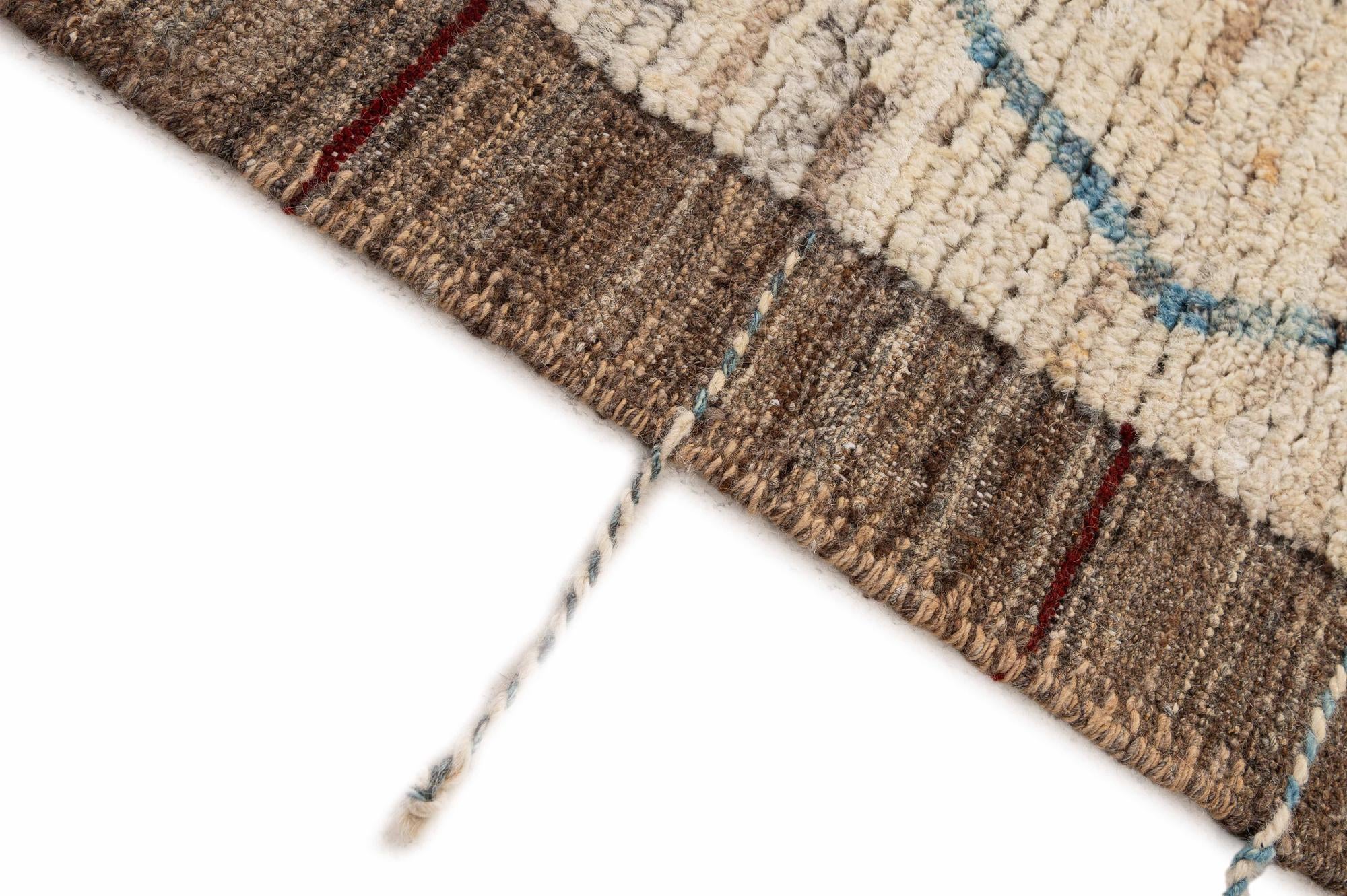 6' 4 x 8' 10 Hand Knotted Moroccan Wool Rug