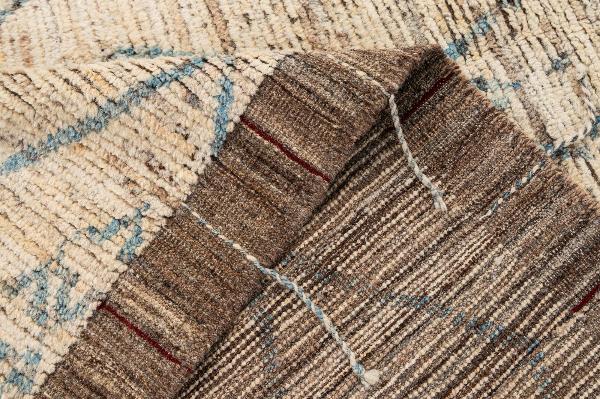 6' 4 x 8' 10 Hand Knotted Moroccan Wool Rug
