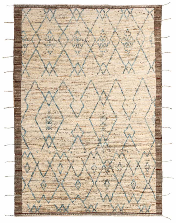 6' 4 x 8' 10 Hand Knotted Moroccan Wool Rug