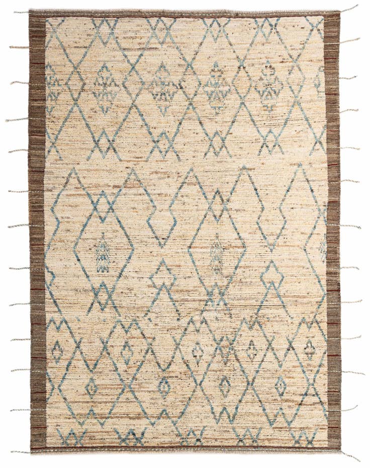 Detail image of 6' 4 x 8' 10 Hand Knotted Moroccan Wool Rug