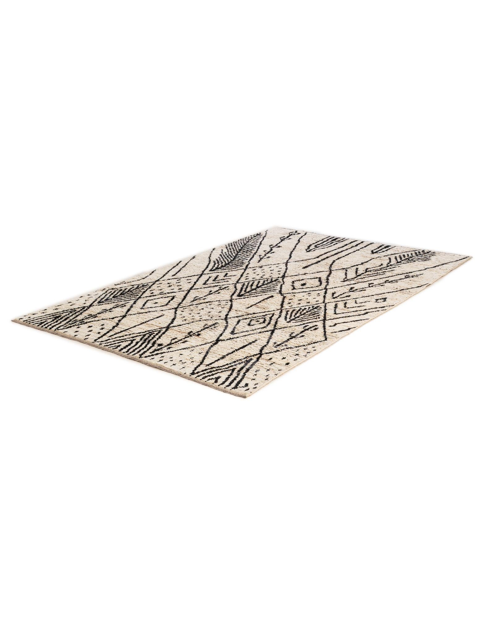 6' 5 x 9' 6 Hand Knotted Moroccan Wool Rug