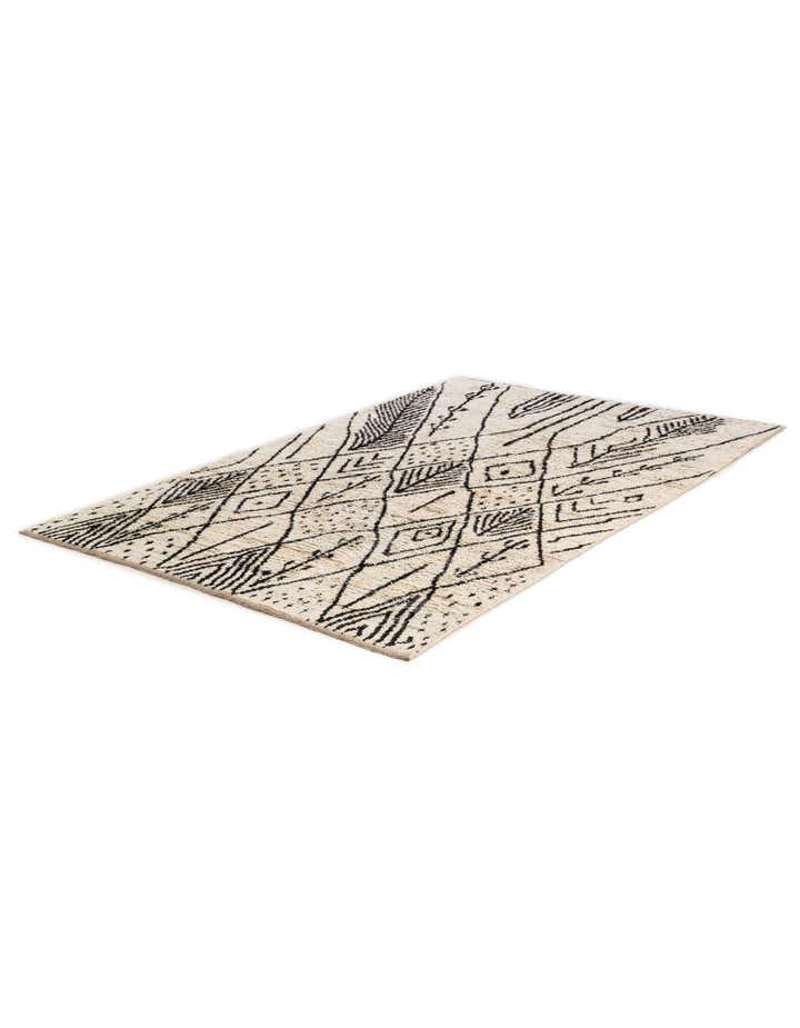 6' 5 x 9' 6 Hand Knotted Moroccan Wool Rug