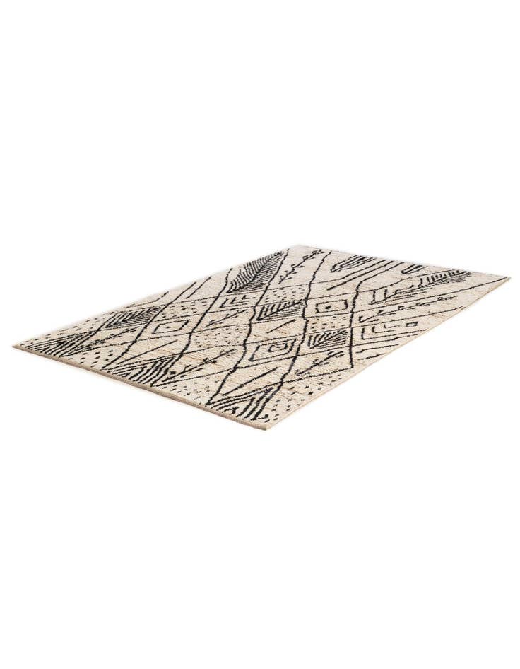 Detail image of 6' 5 x 9' 6 Hand Knotted Moroccan Wool Rug