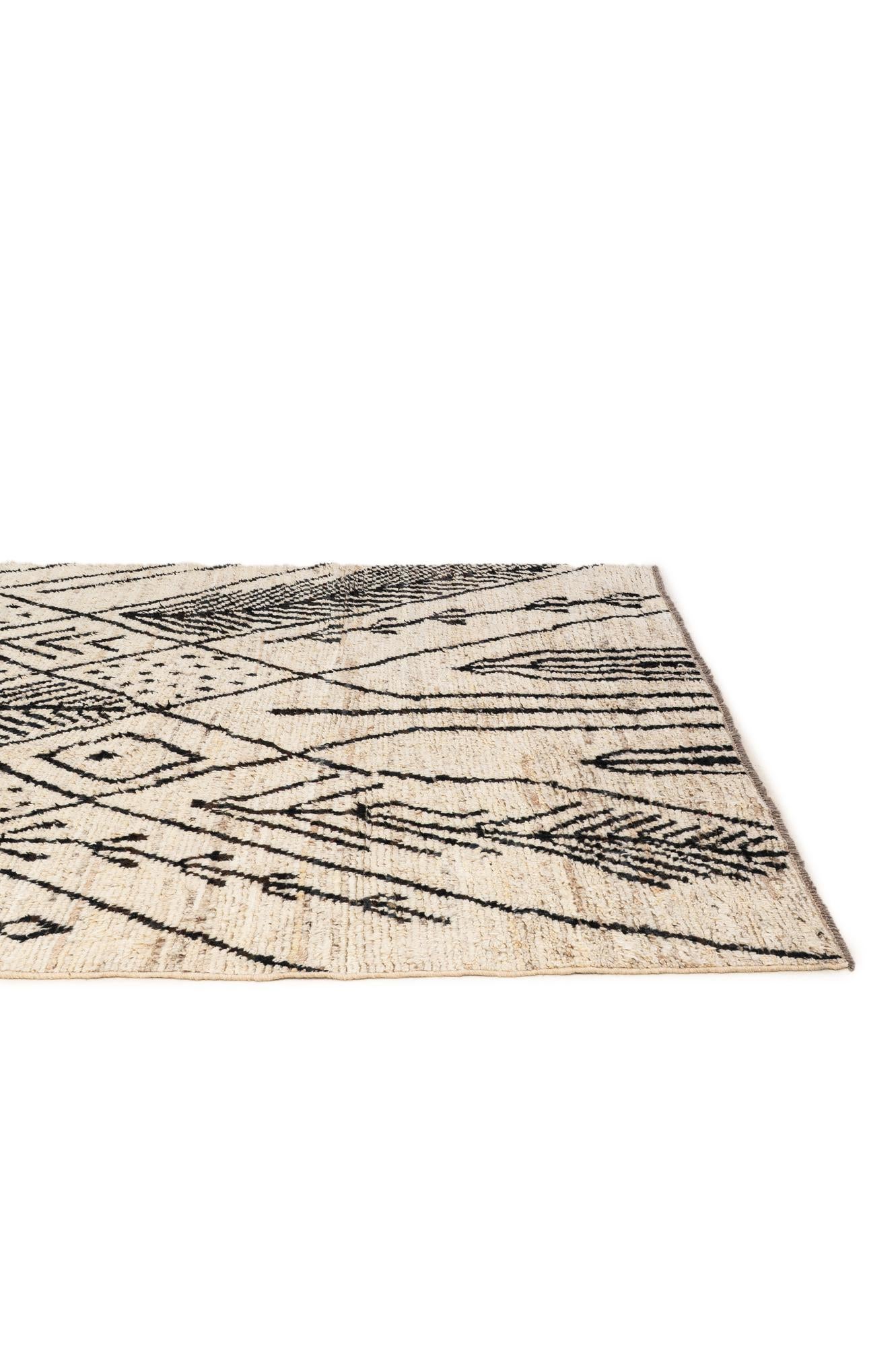 6' 5 x 9' 6 Hand Knotted Moroccan Wool Rug