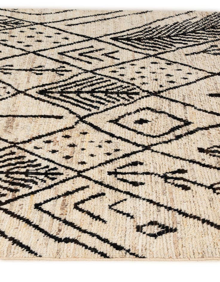 Detail image of 6' 5 x 9' 6  Hand Knotted Moroccan Wool Rug
