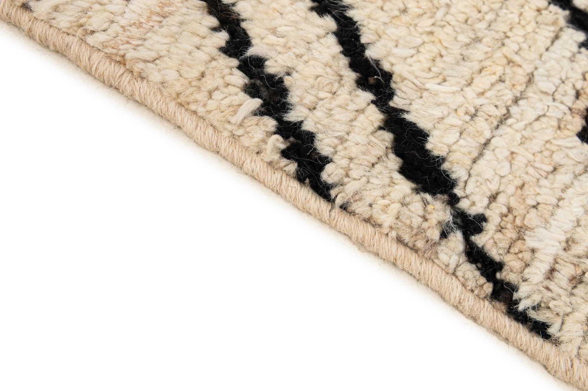 6' 5 x 9' 6 Hand Knotted Moroccan Wool Rug