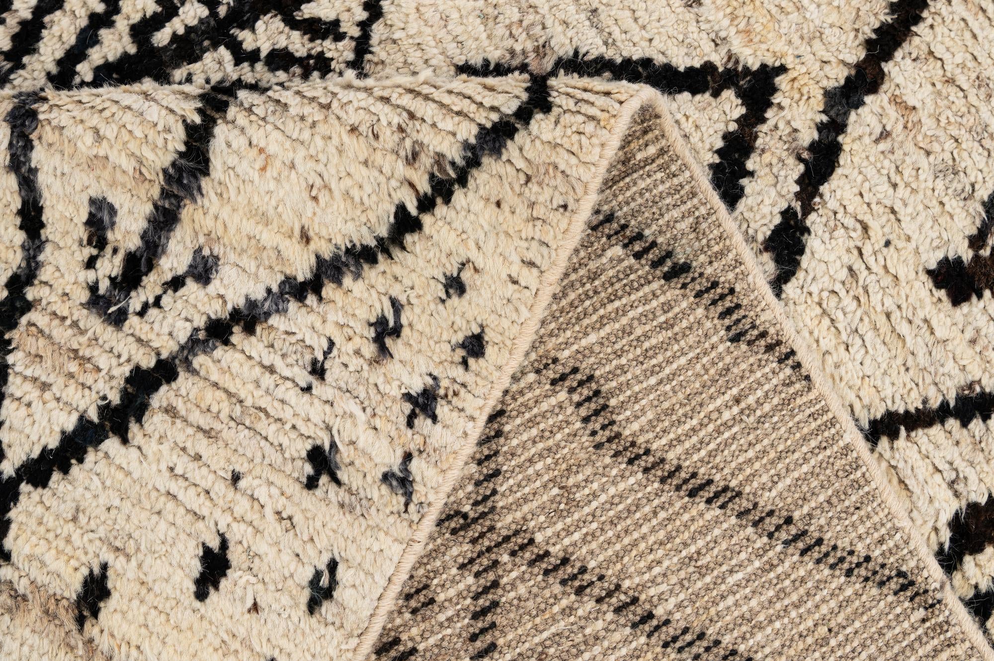 6' 5 x 9' 6 Hand Knotted Moroccan Wool Rug
