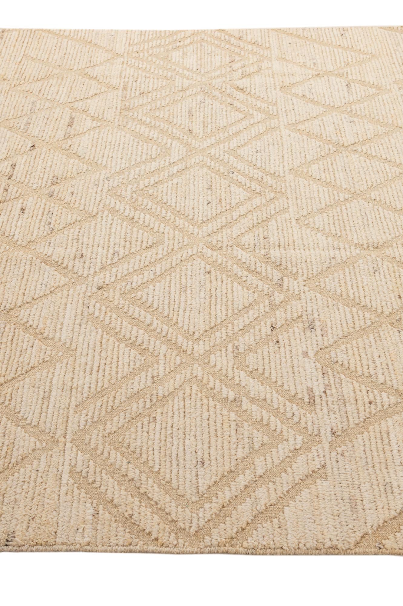 6' 5 x 8' 11 Hand Knotted Moroccan Wool Rug