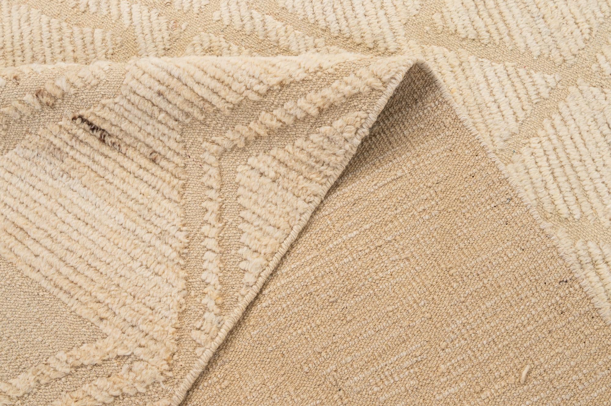 6' 5 x 8' 11 Hand Knotted Moroccan Wool Rug