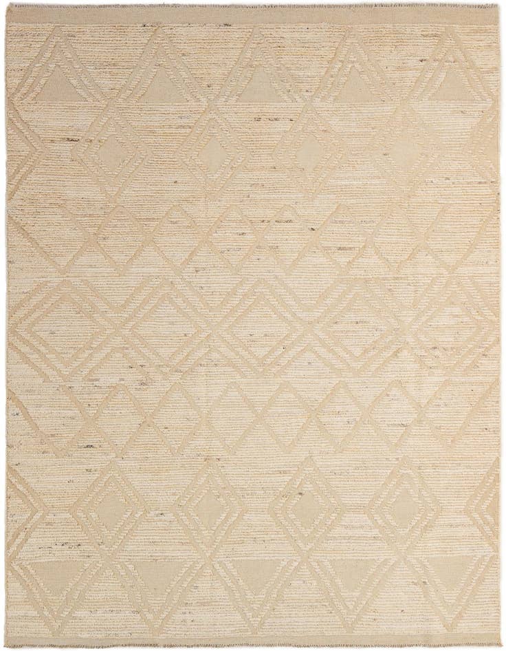 Detail image of 6' 5 x 8' 11 Hand Knotted Moroccan Wool Rug