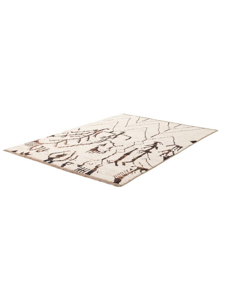 Detail image of 6' 7 x 9' 4 Hand Knotted Moroccan Wool Rug