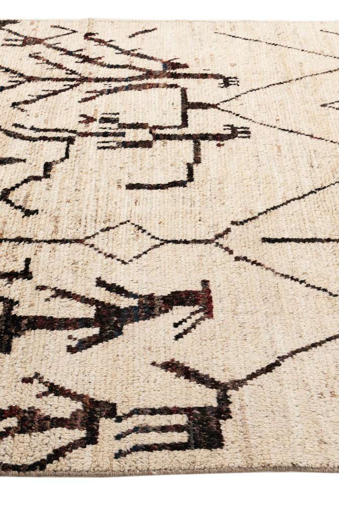 6' 7 x 9' 4 Hand Knotted Moroccan Wool Rug