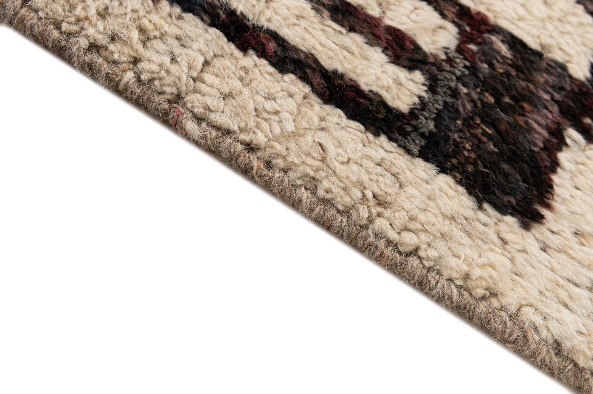 6' 7 x 9' 4 Hand Knotted Moroccan Wool Rug