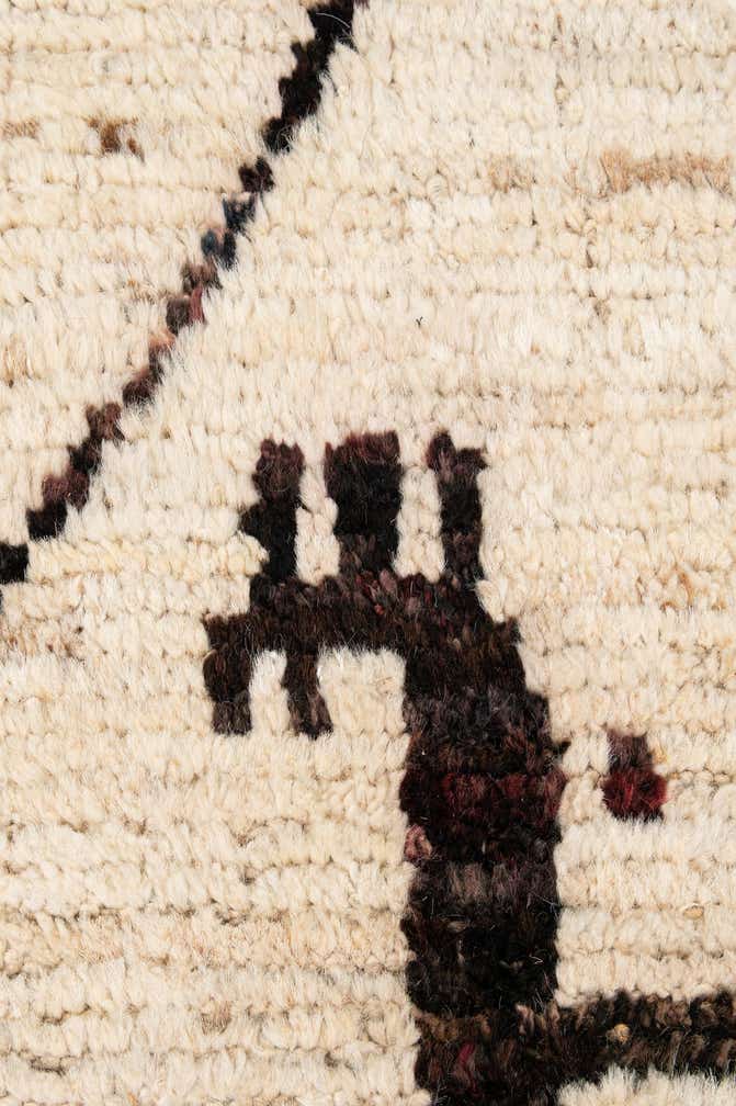 6' 7 x 9' 4 Hand Knotted Moroccan Wool Rug