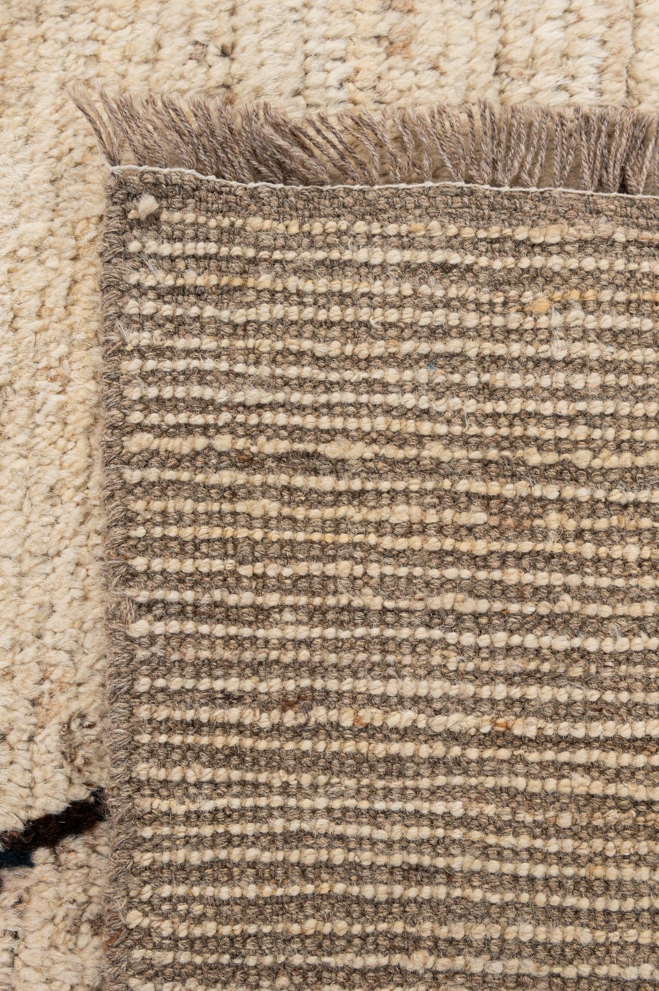 6' 7 x 9' 4 Hand Knotted Moroccan Wool Rug