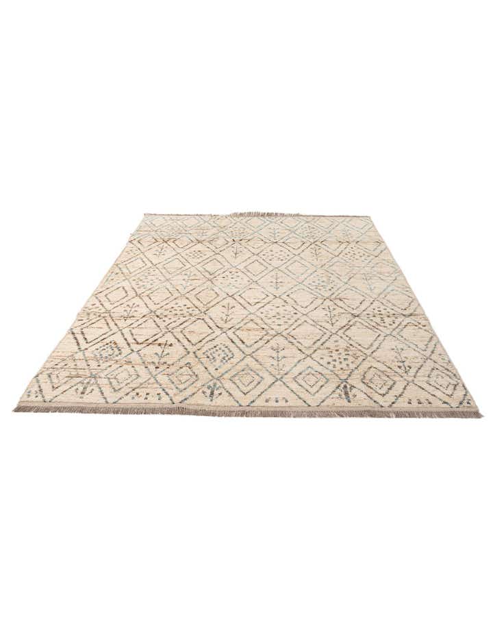 6' 8 x 9' 5 Hand Knotted Moroccan Wool Rug