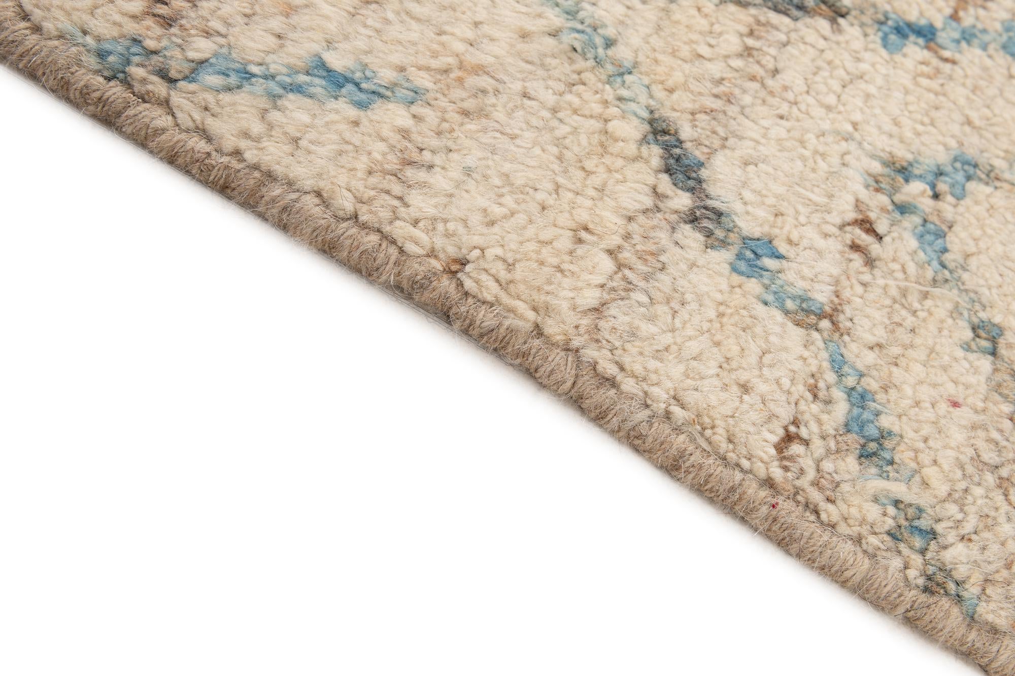 6' 8 x 9' 5 Hand Knotted Moroccan Wool Rug