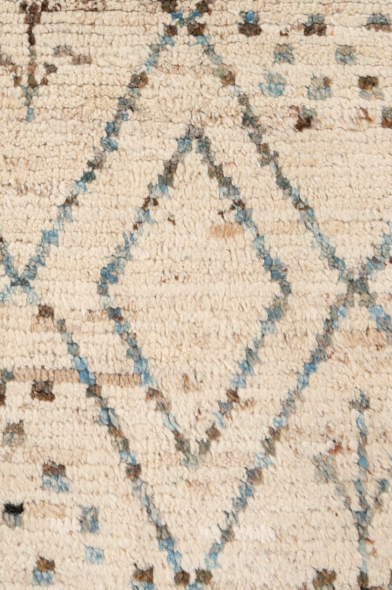 6' 8 x 9' 5 Hand Knotted Moroccan Wool Rug