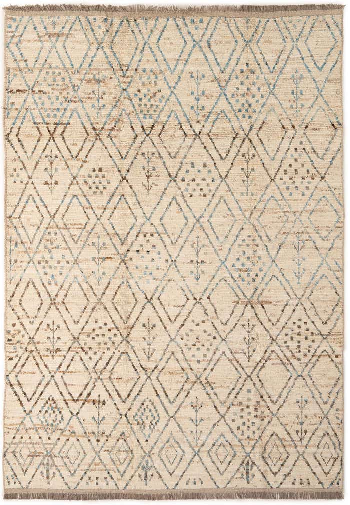 6' 8 x 9' 5 Hand Knotted Moroccan Wool Rug