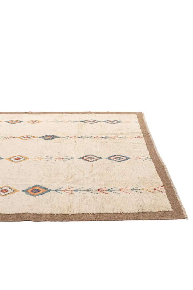 6' 8 x 9' 7 Hand Knotted Moroccan Wool Rug