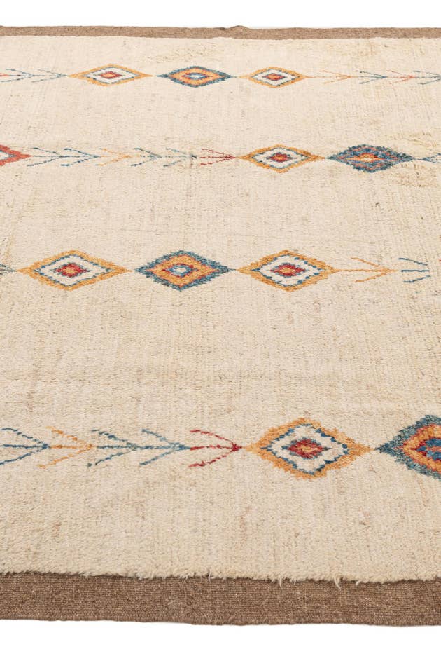 Detail image of 6' 8 x 9' 7 Hand Knotted Moroccan Wool Rug