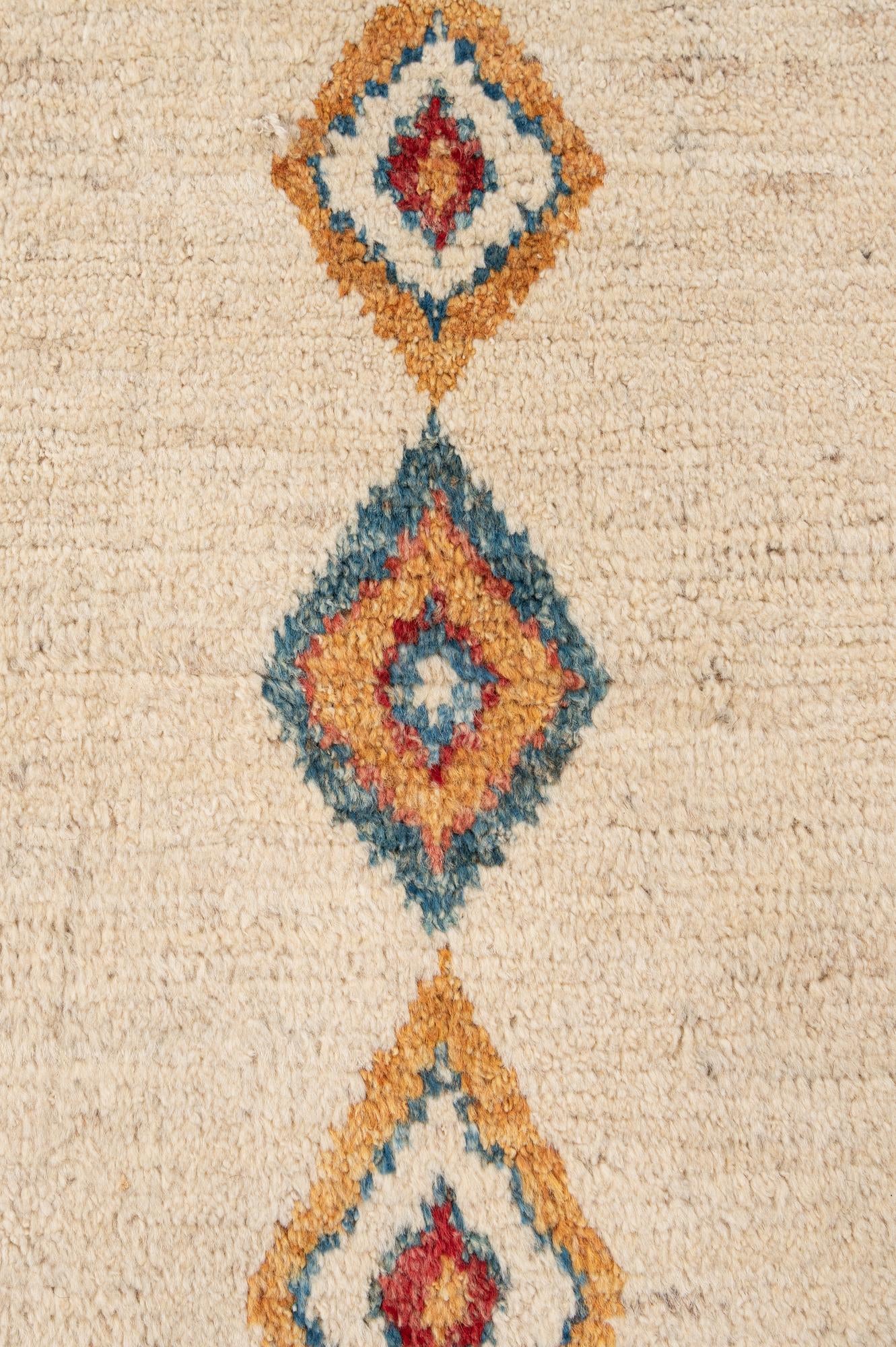 6' 8 x 9' 7 Hand Knotted Moroccan Wool Rug