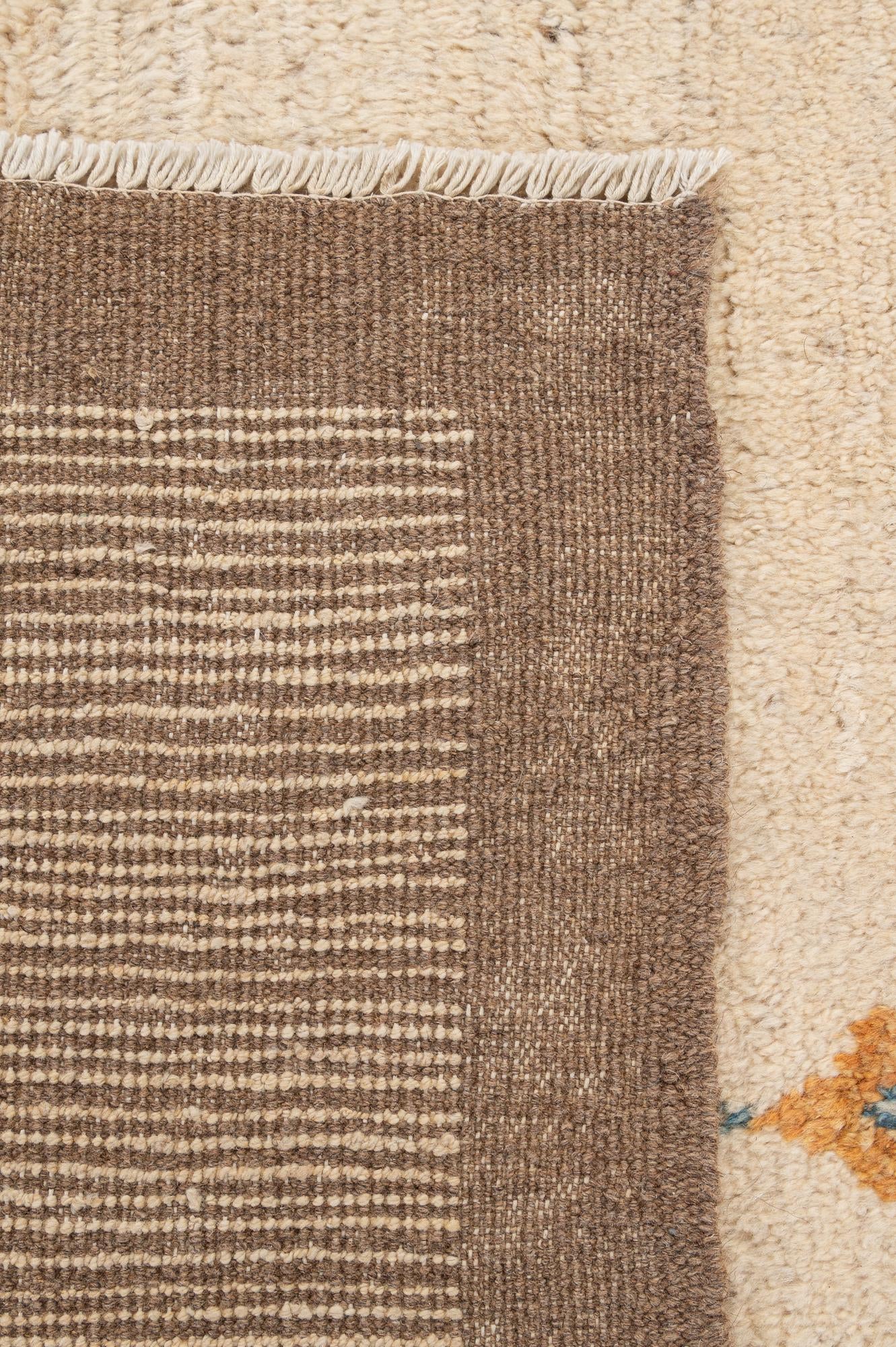6' 8 x 9' 7 Hand Knotted Moroccan Wool Rug