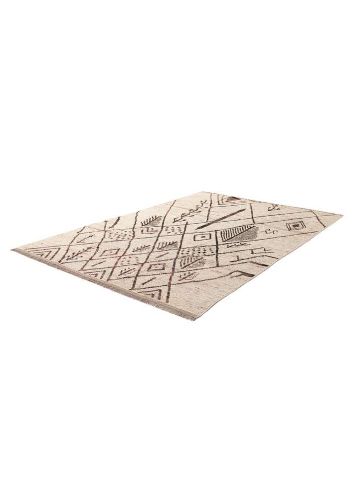 6' 7 x 9' 8 Hand Knotted Moroccan Wool Rug