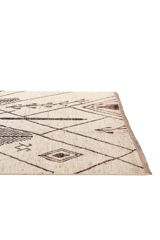 Detail image of 6' 7 x 9' 8 Hand Knotted Moroccan Wool Rug
