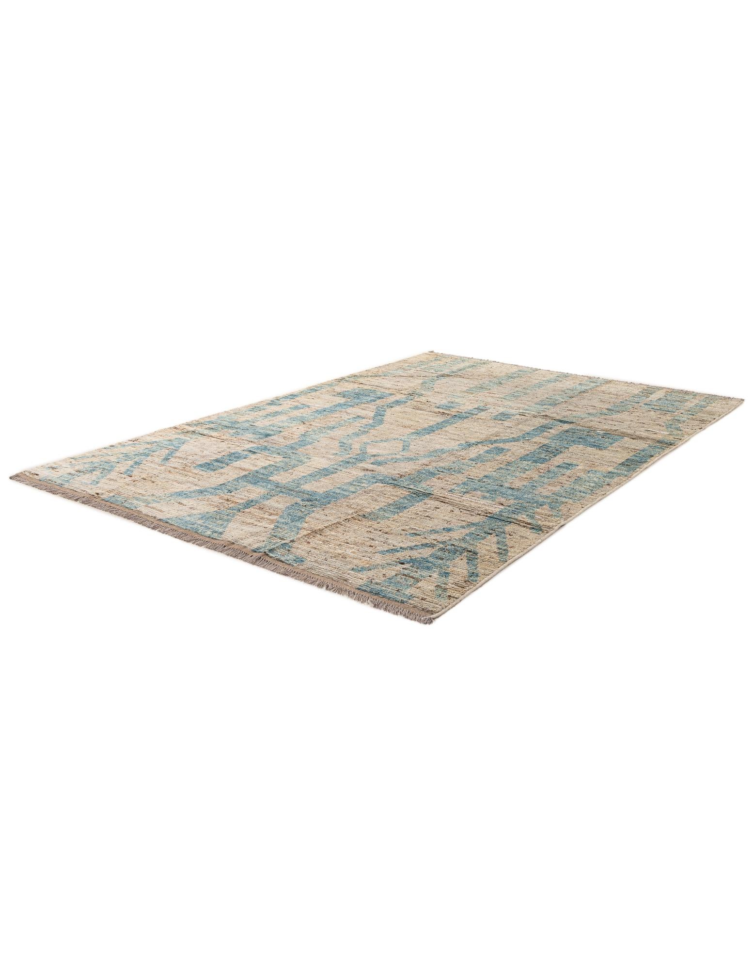 6' 5 x 9' 5 Hand Knotted Moroccan Wool Rug