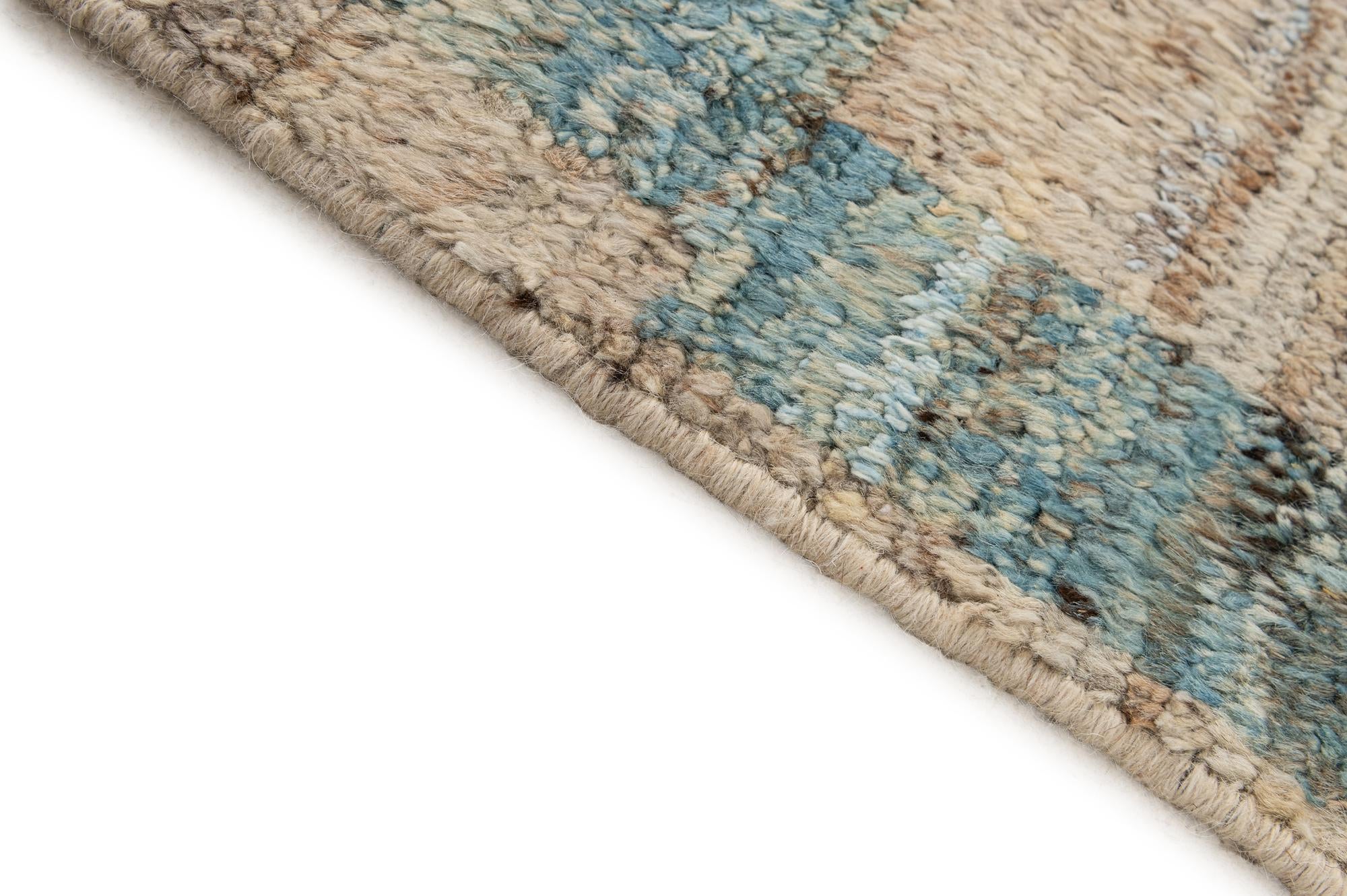 6' 5 x 9' 5 Hand Knotted Moroccan Wool Rug