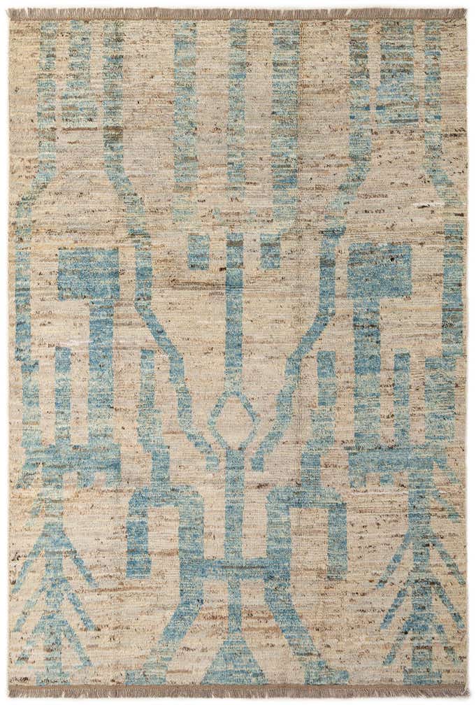 6' 5 x 9' 5 Hand Knotted Moroccan Wool Rug