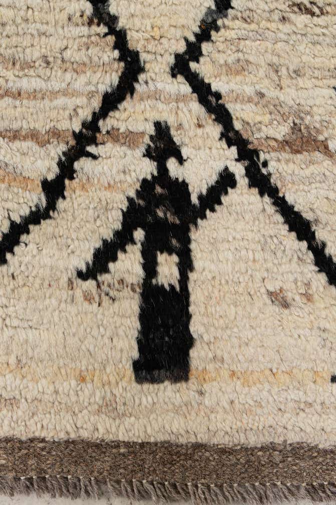 6' 9 x 9' 8 Hand Knotted Moroccan Wool Rug