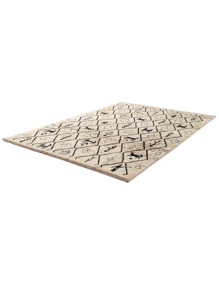 Detail image of 6' 9 x 9' 8 Hand Knotted Moroccan Wool Rug
