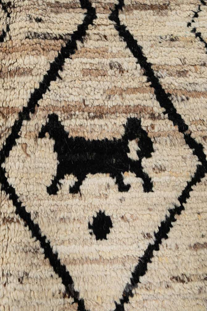 6' 9 x 9' 8 Hand Knotted Moroccan Wool Rug