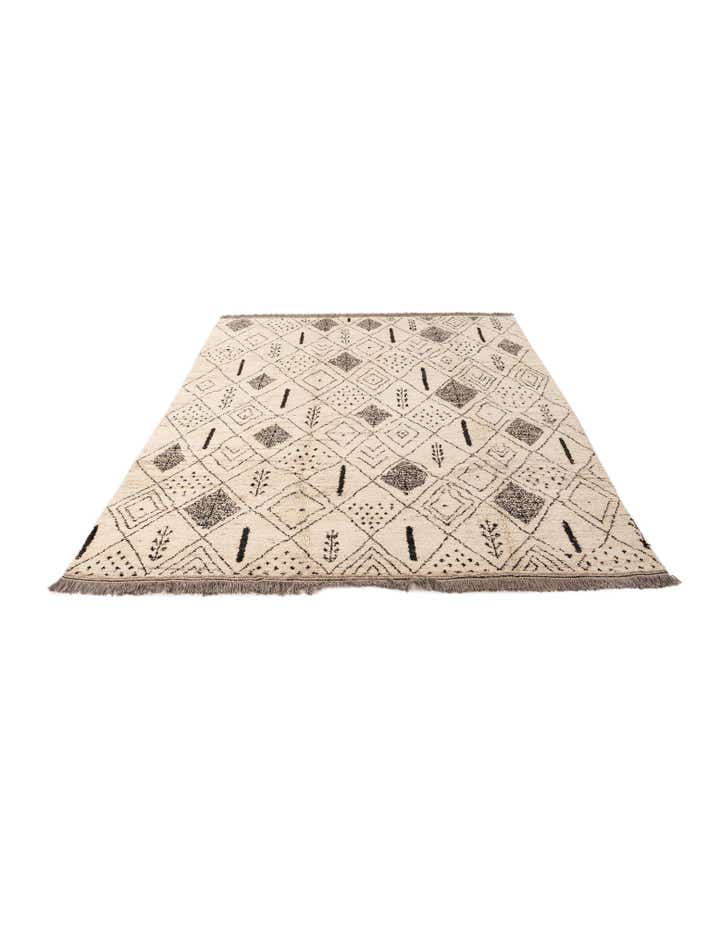 6' 7 x 9' 8 Hand Knotted Moroccan Wool Rug
