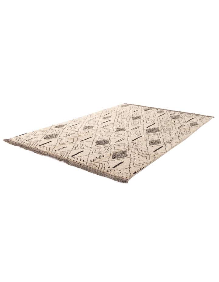 6' 7 x 9' 8 Hand Knotted Moroccan Wool Rug