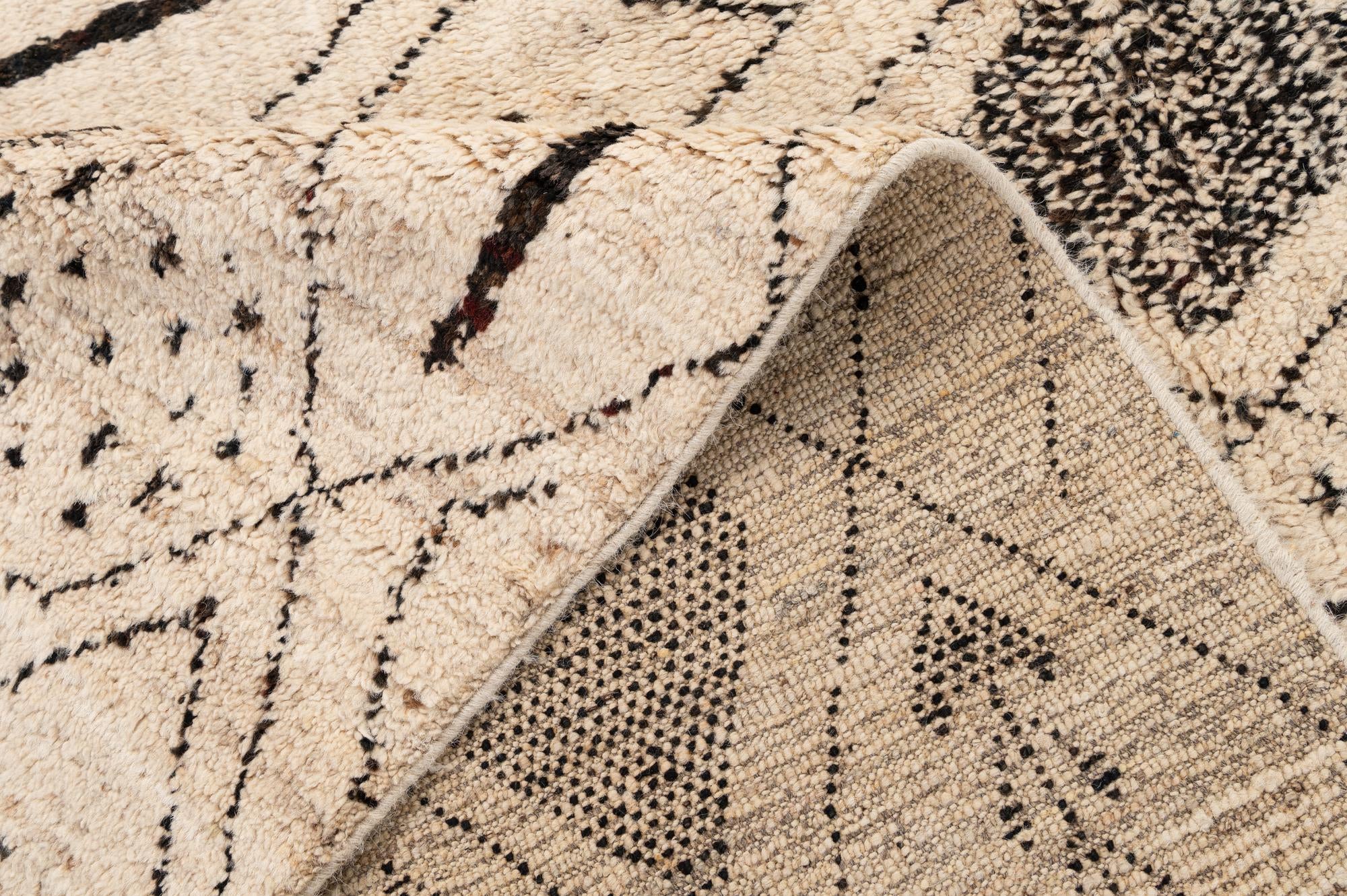 6' 7 x 9' 8 Hand Knotted Moroccan Wool Rug