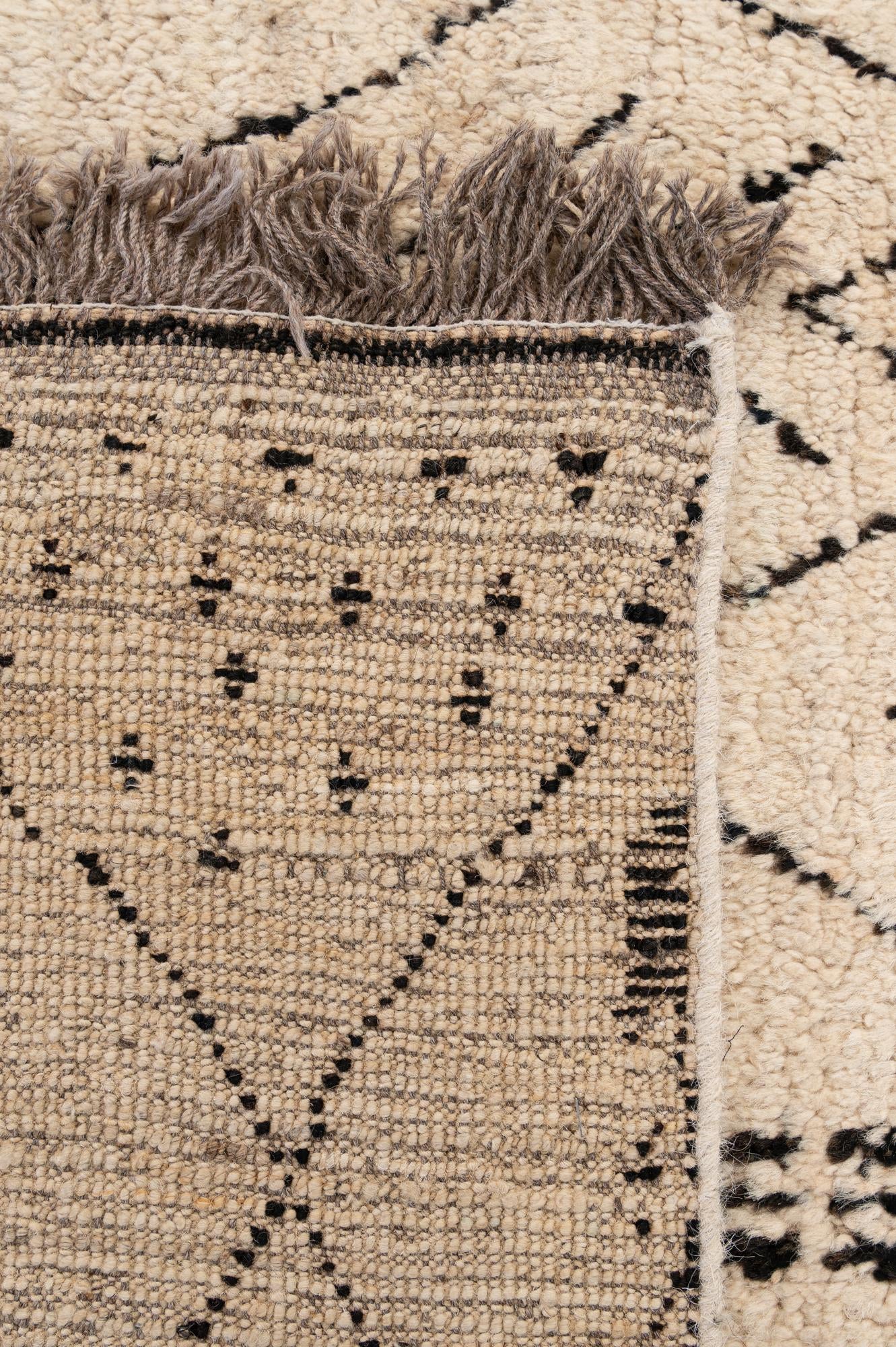 6' 7 x 9' 8 Hand Knotted Moroccan Wool Rug