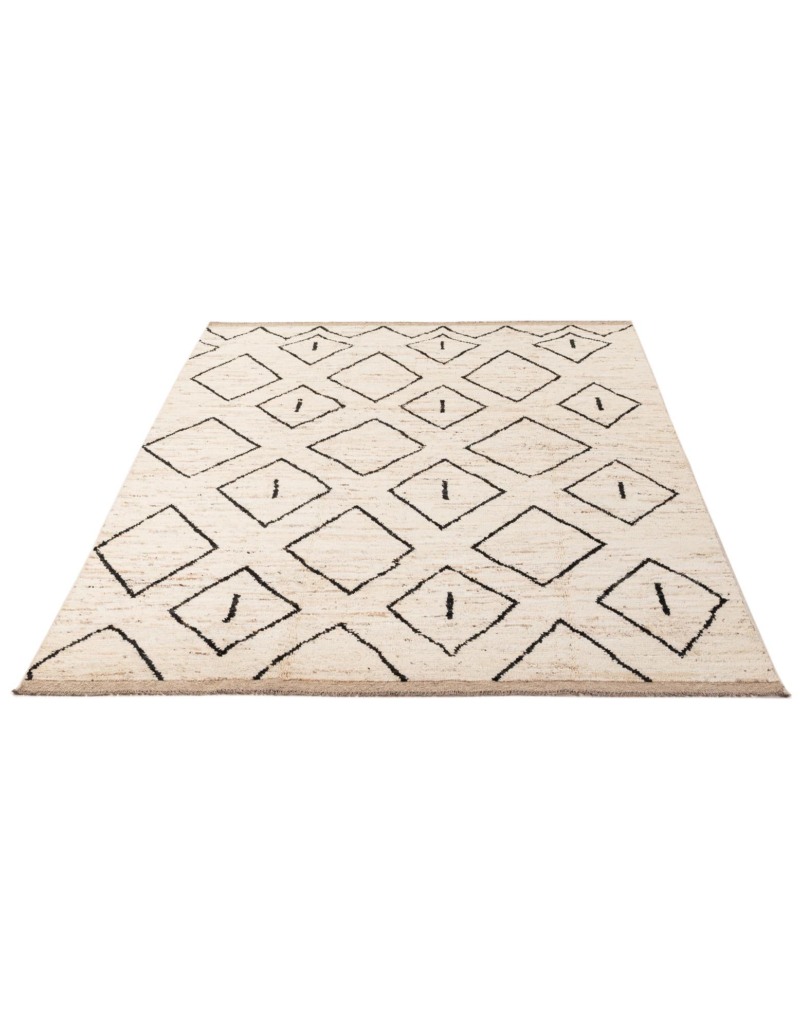 6' 8 x 9' 9 Hand Knotted Moroccan Wool Rug