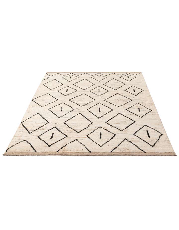 6' 8 x 9' 9 Hand Knotted Moroccan Wool Rug
