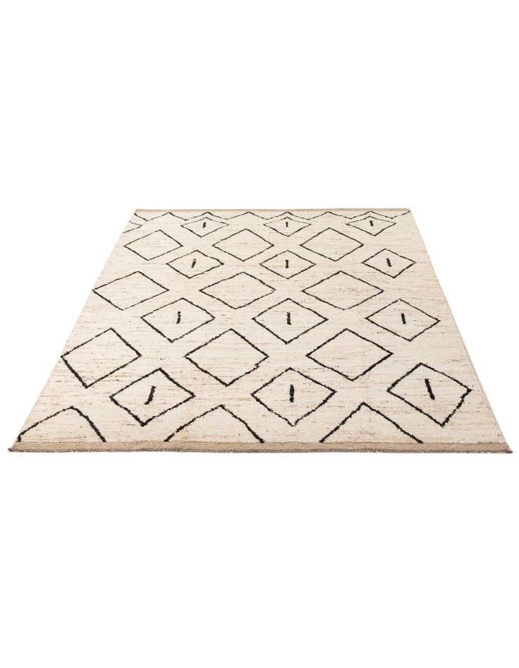 Detail image of 6' 8 x 9' 9 Hand Knotted Moroccan Wool Rug